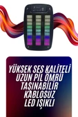 LitaeTrend Bluetooth Hoparlör Taşınabilir Şarjlı Işıklı Büyük Boy Yüksek Ses Kaliteli thumbnail 2