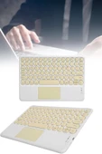 LitaeTrend Android ve İOS Uyumlu Bluetooth Klavye Touchpad Slim Kablosuz Wifi Q Klavye thumbnail 2