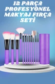 LitaeTrend 12 Parça Yumuşak Uçlu Makyaj Fırça Set-Göz ve Yüz Makyajı İçin Fırça Seti Profesyonel Makyaj Seti thumbnail 1