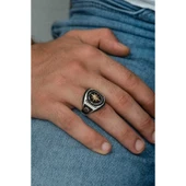 Gümüş Çapa Detaylı Pusula Erkek Yüzük T6097 thumbnail 7