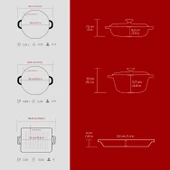 LAVA Bordo 5'li Döküm Tencere & Izgara Tava Seti – Zarafet ve Gücü Birleştiren Tasarım thumbnail 5