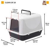 Ferplast Clear Cat 20 Kapalı Kedi Tuvaleti thumbnail 2