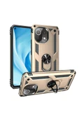 LitaeTrend Xiaomi Mİ 11 Lite Kılıf Sofya Yüzüklü Silikon Kapak - Gold thumbnail 2