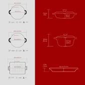 LAVA Döküm Bordo 5 Parça Tencere & Tava Seti – Şef Kalitesinde Lezzet ve Şıklık thumbnail 5