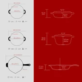 LAVA Döküm Bordo 5 Parça Set – Şıklık, Lezzet ve Gücü Bir Araya Getiren Tasarım thumbnail 5