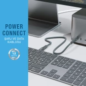 Polosmart PSM118 Type-C to Lightning 20W Hızlı Şarj ve Data Kablosu 1.2 Metre Gri thumbnail 3