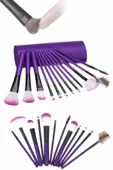 LitaeTrend 12 Parça Yumuşak Uçlu Makyaj Fırça Set-Göz ve Yüz Makyajı İçin Fırça Seti Profesyonel Makyaj Seti thumbnail 5