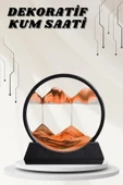LitaeTrend Dekoratif Kum Sulu Kum Saati Yuvarlak Şık Kum Tablosu Kum Saati Şeklinde Kum Tablo thumbnail 1