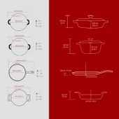 LAVA Döküm Bordo 6 Parça Tencere & Tava & Sahan Seti – Profesyonel Lezzet Evinde! thumbnail 5