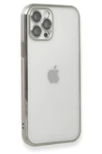 LitaeTrend iPhone 12 Pro Kılıf Lensli Silikon - Gümüş thumbnail 3