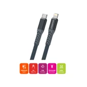 Polosmart PSM118 Type-C to Lightning 20W Hızlı Şarj ve Data Kablosu 1.2 Metre Gri thumbnail 2