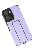 LitaeTrend Vivo Y16 Kılıf Mega Standlı Silikon - Lila thumbnail 3