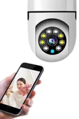 LitaeTrend Ev Kamerası Wifi Kamerası Gece Görüşlü Akıllı Ampül Kamera thumbnail 3