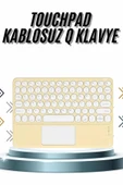 LitaeTrend Android ve İOS Uyumlu Bluetooth Klavye Touchpad Slim Kablosuz Wifi Q Klavye thumbnail 1