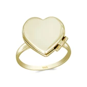 Altın Kalp Çerçeve Yüzük T075533 thumbnail 2