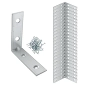 (50 ADET) Metal Köşebent 50x50x15 mm İnce L Demiri Gönye Mobilya Duvar Sabitleme Bağlantı Aparatı thumbnail 1