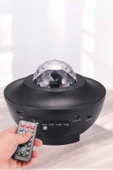 LitaeTrend Projektör Yıldız Gece Lambası Disko Topu Bluetooth Bağlantılı Taşınabilir Şarjlı thumbnail 2