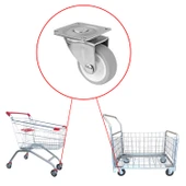 Ofis Koltuk Tekeri Vidalı Yük Taşıma Alışveriş Sepeti Mobilya Tablalı Teker 50 MM x 20 mm GRİ thumbnail 4