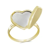 Altın Kalp Çerçeve Yüzük T075533 thumbnail 1