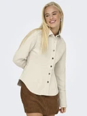 ONLY Bayan Uzun Kollu Kot Gömlek 15359156 thumbnail 2