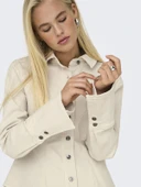 ONLY Bayan Uzun Kollu Kot Gömlek 15359156 thumbnail 3