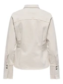 ONLY Bayan Uzun Kollu Kot Gömlek 15359156 thumbnail 7