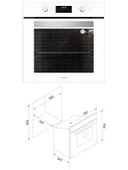 Silverline Beyaz Ankastre Set (CS5801E7W01 Ocak/S2-BO6502W02 Fırın/3457 Soho Davlumbaz) thumbnail 3