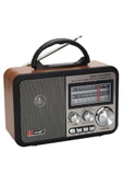 MBB ETİCARET Orta Boy Retro, Nostaljik, Ahşap Tasarım Bluetooth, Şarjlı, Taşınabilir FM/AM Destekli Radyo NS-8897 thumbnail 1