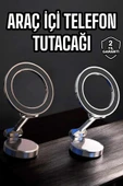 LitaeTrend Telefon Tutucu Tüm Arabalara Uyumlu Araç İçi Katlanabilir Manyetik Tasarım thumbnail 1