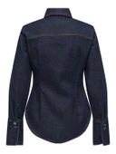 ONLY Bayan Uzun Kollu Kot Gömlek 15359156 thumbnail 5