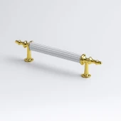 Ovacık Gold Altın Beyaz 96 mm Metal Kulp Mobilya Çekmece Dolap Kapak Kulpu Dayanıklı Kulbu Kulpları thumbnail 6