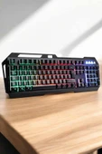 LitaeTrend Q Klavye RGB Işıklı Klavye Ve Mouse Seti Kablolu Mouse Hediyeliş thumbnail 4