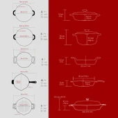 LAVA Döküm Bordo 7 Parça Set – Şıklık, Lezzet ve Gücü Bir Araya Getiren Tasarım thumbnail 5