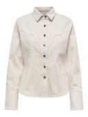 ONLY Bayan Uzun Kollu Kot Gömlek 15359156 thumbnail 6