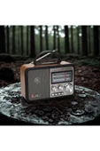 MBB ETİCARET Orta Boy Retro, Nostaljik, Ahşap Tasarım Bluetooth, Şarjlı, Taşınabilir FM/AM Destekli Radyo NS-8897 thumbnail 3