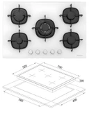 Silverline Beyaz Ankastre Set (CS5801E7W01 Ocak/S2-BO6502W02 Fırın/3457 Soho Davlumbaz) thumbnail 2