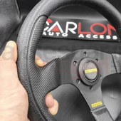 Momo Spor Yarış Direksiyonu-Ofsetsiz-Noktalı ve Kaymaz Desenli Deri 30cm thumbnail 3