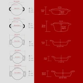 LAVA Döküm Bordo 7 Parça Tencere & Tava Seti – Göz Alıcı Renk, Eşsiz Lezzet thumbnail 5