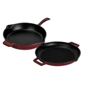 LAVA Döküm Bordo Serisi Kızartma & Izgara Seti – Profesyonel Lezzetler Evinde thumbnail 2