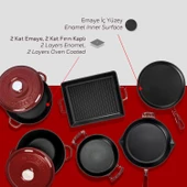 LAVA Bordo Serisi Döküm Set – Her Yemekte Şef Dokunuşu thumbnail 6