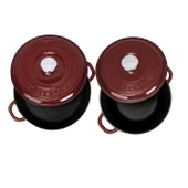 LAVA Bordo Döküm Tencere Seti – Şık Tasarım, Uzun Ömürlü Döküm Kalitesi thumbnail 3