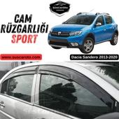 Dacia Sandero 2013-2020 Uyumlu Mugen Cam Rüzgarlığı Seti Piano Black 4'lü İthal Parlak Siyah thumbnail 1