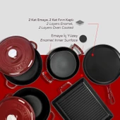 LAVA Bordo Serisi Döküm Set – Her Yemekte Şef Dokunuşu thumbnail 6