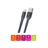 Polosmart PSM115 Lightning Şarj ve Data Kablosu1.2 Metre Gri thumbnail 2