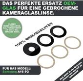Samsung Galaxy A16 5G A166 ile uyumlu yedek kamera camı lensi yapıştırıcı seti dahil thumbnail 4