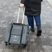 Ferplast Voyager 450 Tekerlekli Evcil Hayvan Taşıma Çantası Gri 46x26x48cm thumbnail 2