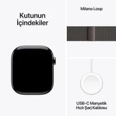 Apple Watch 10 GPS + Cellular 46 mm Arduvaz Titanyum Kasa ve Arduvaz Milano Loop - M/L thumbnail 2