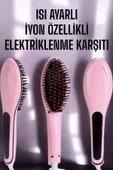 LitaeTrend Fön Tarağı Saç Düzleştirici Sıkı Dişli Isı Ayarlı Elektriklenme Karşıtı thumbnail 5