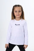 Toontoy Kız Çocuk Çizgili Tişört thumbnail 2