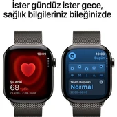 Apple Watch 10 GPS + Cellular 46 mm Arduvaz Titanyum Kasa ve Arduvaz Milano Loop - M/L thumbnail 4